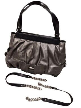 Miche Bronze Metallic Faux Leather Shoulder Bag Purse W/ Interchangeable Handle